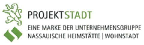 PROJEKTSTADT EINE MARKE DER UNTERNEHMENSGRUPPE NASSAUISCHE HEIMSTÄTTE | WOHNSTADT Logo (DPMA, 11/13/2017)