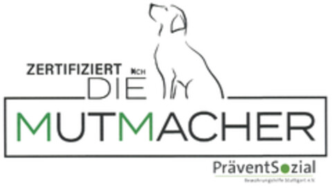 ZERTIFIZIERT NACH DIE MUTMACHER PräventSozial Bewährungshilfe Stuttgart e.V. Logo (DPMA, 26.05.2025)