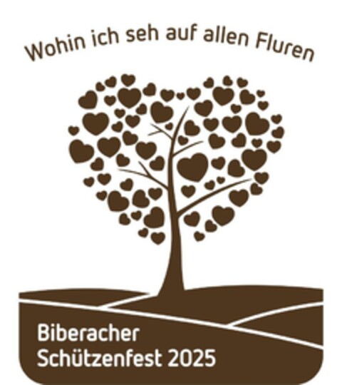 Wohin ich seh auf allen Fluren Biberacher Schützenfest 2025 Logo (DPMA, 03.06.2025)