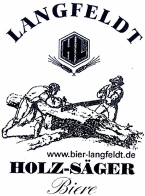 LANGFELDT HOLZ-SÄGER Biere Logo (DPMA, 28.09.2004)