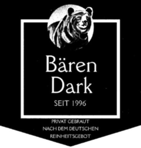 Bären Dark SEIT 1996 Logo (DPMA, 13.08.1996)