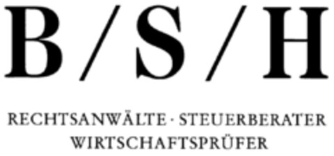 B/S/H RECHTSANWÄLTE STEUERBERATER WIRTSCHAFTSPRÜFER Logo (DPMA, 11/15/1999)