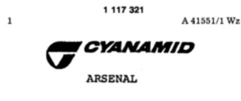 CYANAMID ARSENAL Logo (DPMA, 05/16/1986)