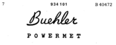Buehler POWERMET Logo (DPMA, 20.06.1968)