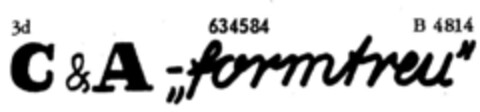 C&A -"formtreu" Logo (DPMA, 06.03.1952)