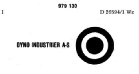 DYNO INDUSTRIER A S Logo (DPMA, 09.05.1972)