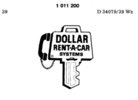 DOLLAR RENT-A-CAR SYSTEMS Logo (DPMA, 23.05.1979)