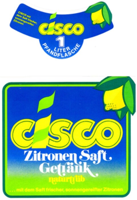 cisco Zitronen Saft Getränk Logo (DPMA, 20.03.1975)