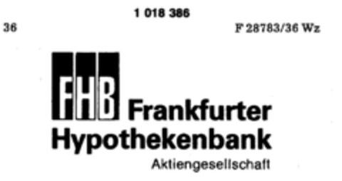 FHB Frankfurter Hypothekenbank Aktiengesellschaft Logo (DPMA, 02.04.1979)