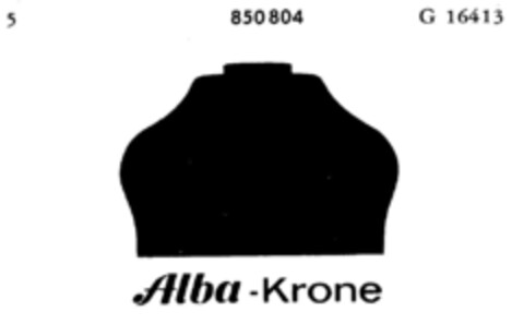 Alba-Krone Logo (DPMA, 14.03.1967)