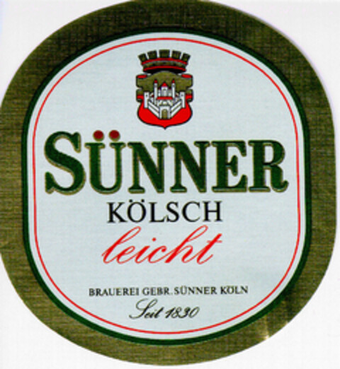 SÜNNER KÖLSCH leicht Logo (DPMA, 10/30/1991)