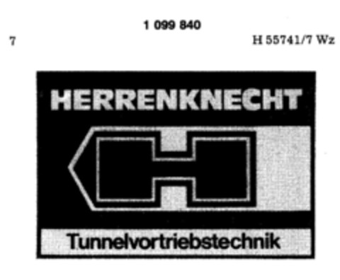 HERRENKNECHT H Tunnelvortriebstechnik Logo (DPMA, 04.03.1986)