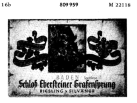 Schloß Ebersteiner Grafensprung Logo (DPMA, 01/09/1964)