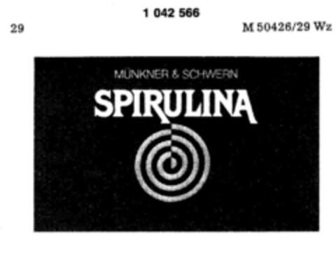 SPIRULINA MÜNKNER & SCHWERN Logo (DPMA, 14.10.1981)