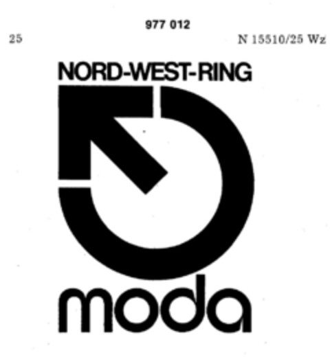 NORD-WEST-RING moda Logo (DPMA, 29.07.1977)