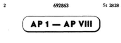 AP 1 - AP VIII Logo (DPMA, 05/17/1955)