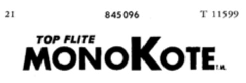 TOP FLITE MONOKOTE T.M. Logo (DPMA, 29.11.1966)