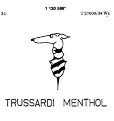 TRUSSARDI MENTHOL Logo (DPMA, 11/16/1987)