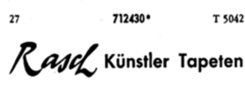 Rasch Künstler Tapeten Logo (DPMA, 28.12.1957)