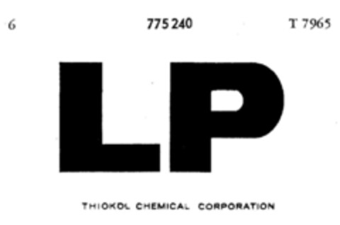 LP THIOKOL CHEMICAL CORPORATION Logo (DPMA, 28.12.1961)