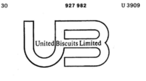 United Biscuits Limited Logo (DPMA, 12/14/1972)