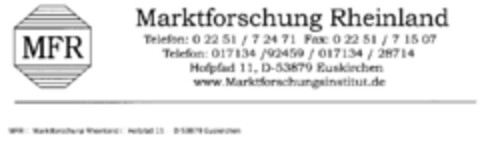 MFR Marktforschung Rheinland Logo (DPMA, 09/12/2000)