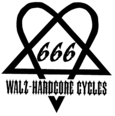 WALZ-HARDCORE CYCLES 666 Logo (DPMA, 12/11/2000)