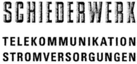 SCHIEDERWERK TELEKOMMUNIKATION STROMVERSORGUNGEN Logo (DPMA, 04.01.2002)