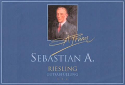 S.A.Prüm SEBASTIAN A. RIESLING GUTSABFÜLLUNG Logo (DPMA, 10.05.2008)