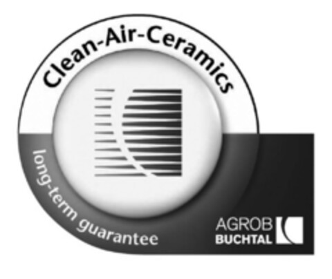 Clean-Air-Ceramics long-term guarantee AGROB BUCHTAL Logo (DPMA, 26.08.2010)