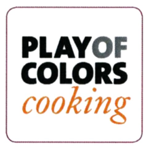 PLAY OF COLORS cooking Logo (DPMA, 03/23/2016)