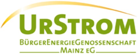 URSTROM BÜRGERENERGIEGENOSSENSCHAFT MAINZ EG Logo (DPMA, 10.08.2021)