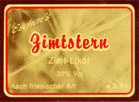 Eschen`s Zimtstern 30% Vol. Logo (DPMA, 30.01.1995)