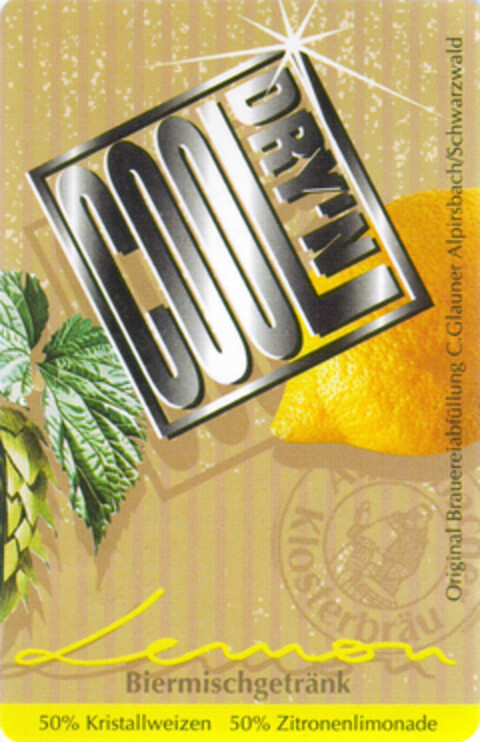 DRY'N COOL Logo (DPMA, 10/17/1995)