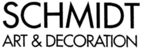 SCHMIDT ART & DECORATION Logo (DPMA, 08/13/1998)