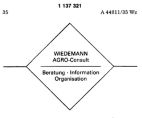 WIEDEMANN AGRO-Consult Logo (DPMA, 25.06.1988)