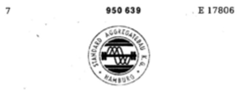 STANDARD AGGREGATEBAU K.G. HAMBURG Logo (DPMA, 04.02.1975)