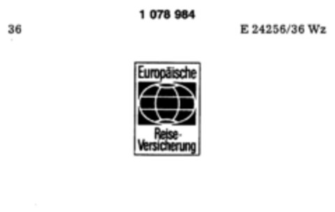 Europäische Reise-Versicherung Logo (DPMA, 21.03.1984)