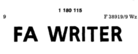 FA WRITER Logo (DPMA, 16.08.1990)