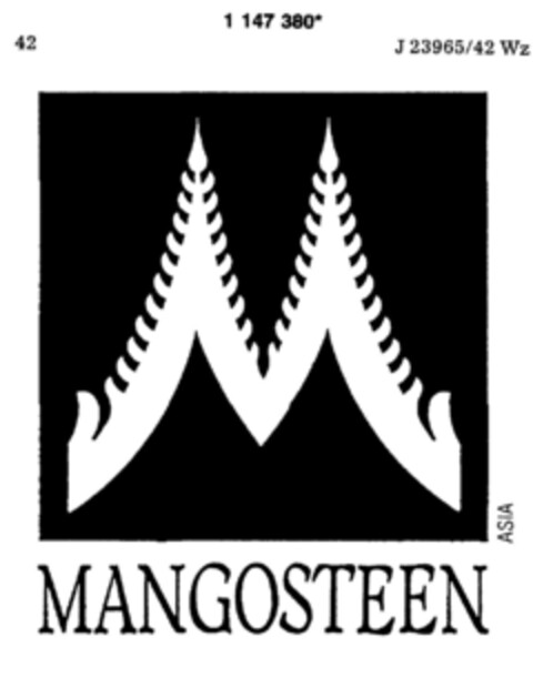 MANGOSTEEN Logo (DPMA, 10.05.1989)