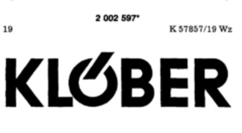 KLÖBER Logo (DPMA, 05/07/1991)