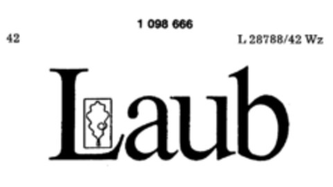 Laub Logo (DPMA, 16.01.1986)