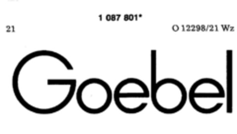 Goebel Logo (DPMA, 05.11.1985)