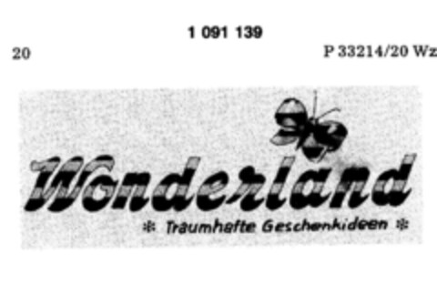 Wonderland Traumhafte Geschenkideen Logo (DPMA, 17.10.1985)