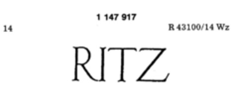 RITZ Logo (DPMA, 07.05.1985)