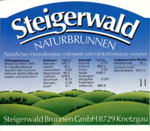 Steigerwald NATURBRUNNEN Logo (DPMA, 05.01.1980)