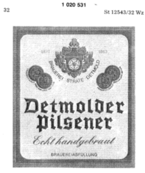 Detmolder Pilsener Logo (DPMA, 14.11.1980)