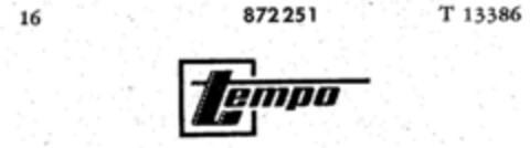 tempo Logo (DPMA, 24.07.1969)