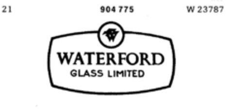 WATERFORD GLASS LIMITED Logo (DPMA, 03.02.1972)