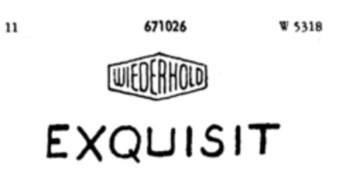 WIEDERHOLD EXQUISIT Logo (DPMA, 07.05.1954)